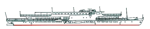 Seitenrad-Passagierschiff